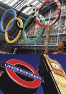 Image of Olympic Rings and London landmarks